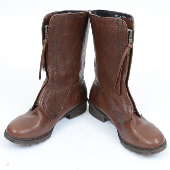 Kenneth Cole Reaction Close 2 Me Women's Size 9.5 Leather Boots Moto Grunge Punk - Picture 6 of 9
